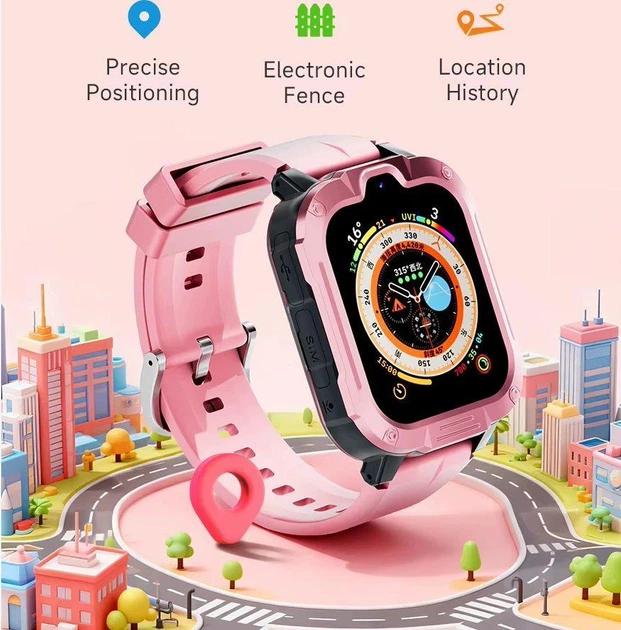 Детские смарт часы Lemfo H04G с GPS трекером для детей, 4G SIM-картой, видеозвонком, прослушкой, камерой, геозоной, SOS кнопкой и голосовым чатом - изображение 6