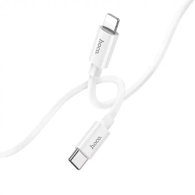Кабель HOCO X87 Magic silicone PD charging data cable for iP White - Фото 3 Кабель HOCO X87 Magic silicone PD charging data cable for iP White - зображення 3