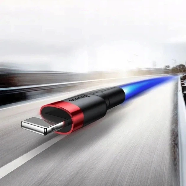Кабель Baseus Cafule Cable USB For Lightning 1.5A 2m Red+Black - Фото 10 Кабель Baseus Cafule Cable USB For Lightning 1.5A 2m Red+Black - изображение 10