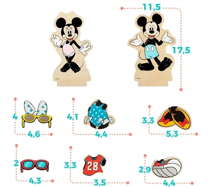 Gra magnetyczna WOOMAX ubieranka Disney Myszka Miki i Myszka Minnie 54 elementy 48725 (8412842487253) - Zdjęcie 3 Gra magnetyczna WOOMAX ubieranka Disney Myszka Miki i Myszka Minnie 54 elementy 48725 (8412842487253) - obraz 3