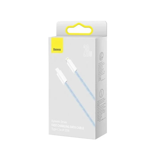 Кабель Baseus Dynamic Series Fast Charging Data Cable Type-C to iP 20W 1m Blue - Фото 2 Кабель Baseus Dynamic Series Fast Charging Data Cable Type-C to iP 20W 1m Blue - зображення 2