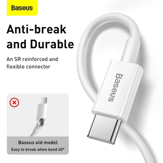 Кабель Baseus Superior Series Fast Charging Data Cable Type-C to iP PD 20W 1.5m White - изображение 9