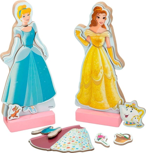 Gra magnetyczna WOOMAX ubieranka Disney Bella i Kopciuszek 45 elementów 48726 (8412842487260) - Zdjęcie 2 Gra magnetyczna WOOMAX ubieranka Disney Bella i Kopciuszek 45 elementów 48726 (8412842487260) - obraz 2