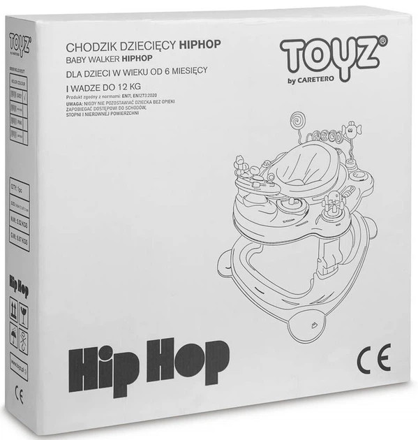 Chodzik dzieciecy Toyz by Caretero 3 w 1 HipHop Grey TOYZ-2045 (5908310395715) - Zdjęcie 7 Chodzik dzieciecy Toyz by Caretero 3 w 1 HipHop Grey TOYZ-2045 (5908310395715) - obraz 7