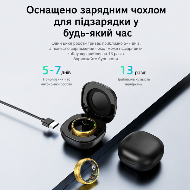 Смарт-кольцо INSPIRE HSR06 Размер 9 Gold (HSR06-9-gold) - изображение 8