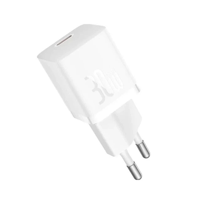 Мережевий зарядний пристрій Baseus GaN5 Fast Charger(mini) 1C 30W EU White - Фото 5 Мережевий зарядний пристрій Baseus GaN5 Fast Charger(mini) 1C 30W EU White - изображение 5