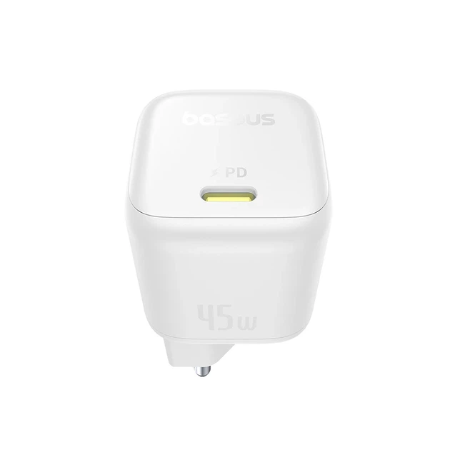 Мережевий зарядний пристрій Baseus PicoGo GaN Fast Charger 1C 45W EU Moon White - Фото 5 Мережевий зарядний пристрій Baseus PicoGo GaN Fast Charger 1C 45W EU Moon White - зображення 5