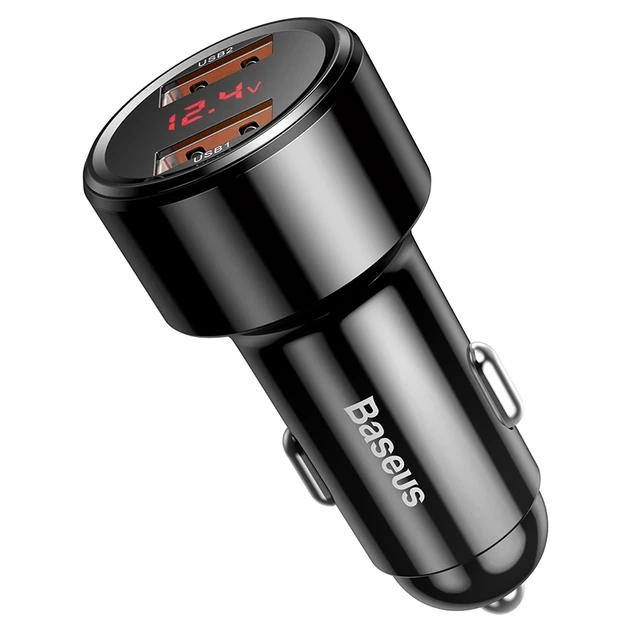 Автомобільний зарядний пристрій Baseus Magic Series Dual QC Digital Display 45W Black - Фото 6 Автомобільний зарядний пристрій Baseus Magic Series Dual QC Digital Display 45W Black - изображение 6