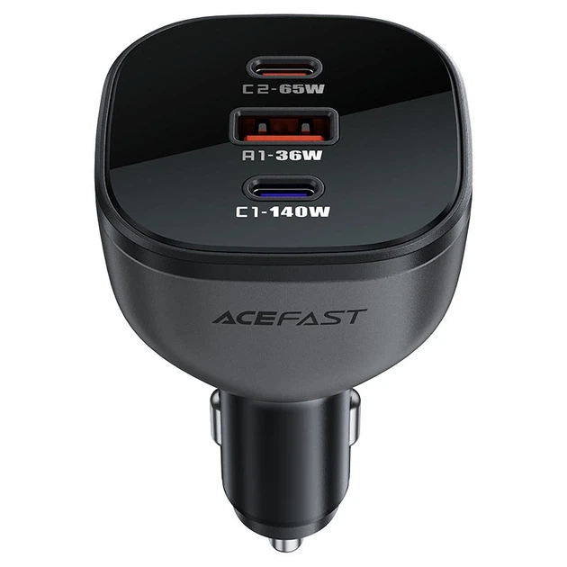 Автомобільний зарядний пристрій ACEFAST B14 165W (2*USB-C+USB-A) 3-port car charger Black - Фото 5 Автомобільний зарядний пристрій ACEFAST B14 165W (2*USB-C+USB-A) 3-port car charger Black - изображение 5