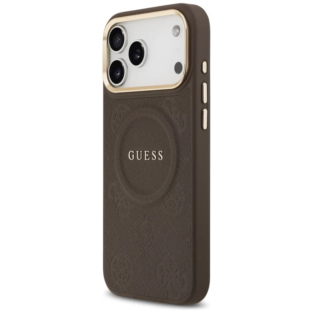 Чохол Guess Peony Hot Stamp для iPhone 17 Pro Max Brown with MagSafe (GUHMP17XPSAMSECW) - зображення 2