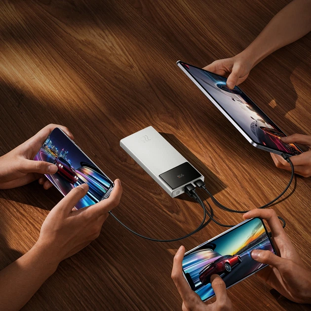 Powerbank Baseus Star-Lord 10000mAh 22.5W с цифровым дисплеем и кабелем USB-C 3A 30cm Белый (6932172628697) - Фото 7 Powerbank Baseus Star-Lord 10000mAh 22.5W с цифровым дисплеем и кабелем USB-C 3A 30cm Белый (6932172628697) - изображение 7