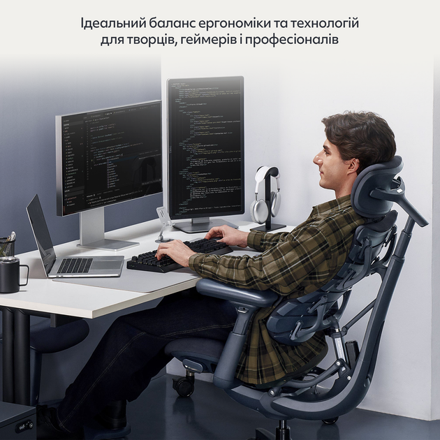 Эргономичное кресло LiberNovo Omni Midnight Black динамическая поддержка позвоночника - Фото 12 Эргономичное кресло LiberNovo Omni Midnight Black динамическая поддержка позвоночника - изображение 12