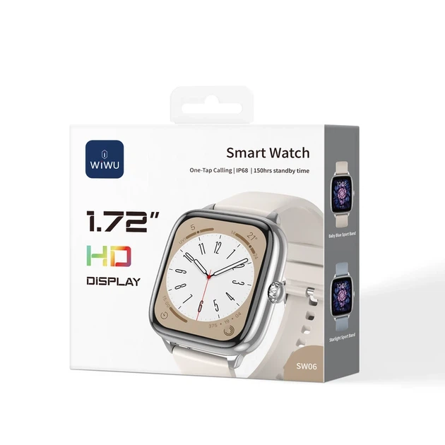 Смарт-годинник WIWU Smart Watch SW06 Silver - Фото 2 Смарт-годинник WIWU Smart Watch SW06 Silver - изображение 2