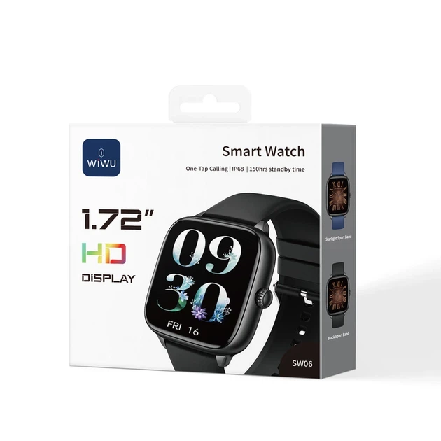 Смарт-годинник WIWU Smart Watch SW06 Black - изображение 2