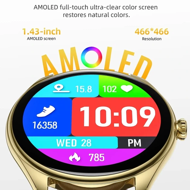 Смарт-годинник HOCO Y22 AMOLED 36mm. 200 mAh. IP67 Silver - изображение 5