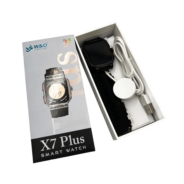 Смарт-годинник W&O X7 Plus 44mm. 300 mAh. IP67 Black - изображение 2