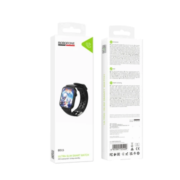 Смарт-годинник BOROFONE BD15 46mm. 200 mAh. IP67 Smart watch(call version) black - изображение 2