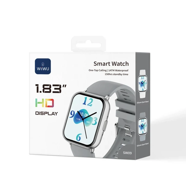 Смарт-годинник WIWU Smart Watch SW09 Silver - Фото 2 Смарт-годинник WIWU Smart Watch SW09 Silver - изображение 2