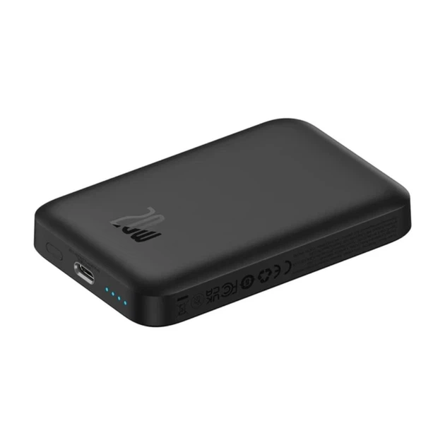 Зовнішній акумулятор Baseus Magnetic Mini Air Wireless Fast Charge Power Bank 6000mAh 20W Cluster Black(With Simple Series Charging Cable Type-C to - Фото 8 Зовнішній акумулятор Baseus Magnetic Mini Air Wireless Fast Charge Power Bank 6000mAh 20W Cluster Black(With Simple Series Charging Cable Type-C to - зображення 8