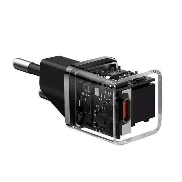 Мережевий зарядний пристрій Baseus GaN5 Fast Charger(mini) 1C 20W EU Black - Фото 5 Мережевий зарядний пристрій Baseus GaN5 Fast Charger(mini) 1C 20W EU Black - изображение 5