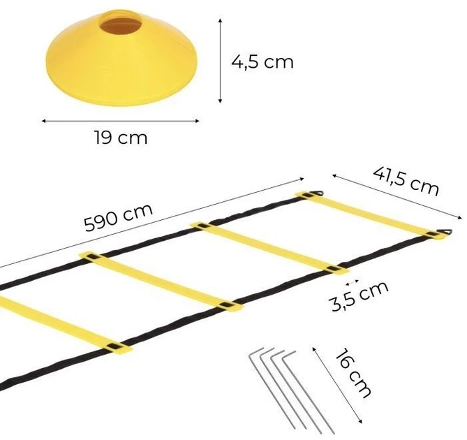 Drabinka koordynacyjna MovePro 6 m + 12 pachołków + Torba (5905817010615) - Zdjęcie 8 Drabinka koordynacyjna MovePro 6 m + 12 pachołków + Torba (5905817010615) - obraz 8