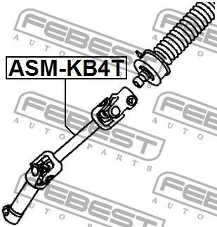Рульовий вал (карданний) Febest ASM-KB4T - зображення 2