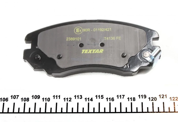 Колодки гальмові TEXTAR 2389101 KIA Soul, Sportage, Magentis, Optima; Hyundai Sonata, IX20, Coupe, Tucson, Tiburon, Elantra 581011FA50, 581011FE00, 581011FE01 - зображення 3