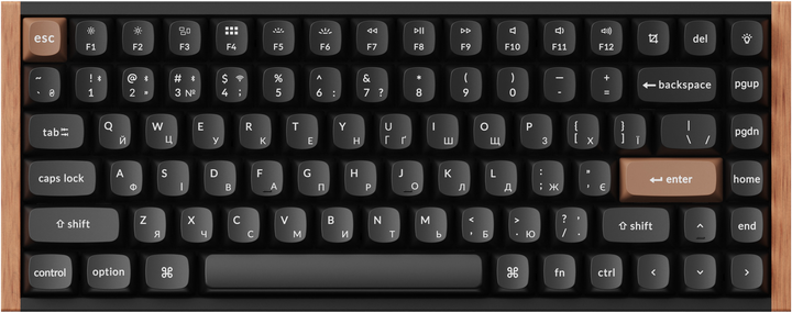 Клавиатура беспроводная Keychron K2 HE Magnetic Switch Black RGB (K2H-F1-UA) - Фото 1 Клавиатура беспроводная Keychron K2 HE Magnetic Switch Black RGB (K2H-F1-UA) - изображение 1