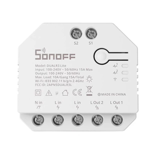 Розумний перемикач Wi-Fi Sonoff Dual R3 Lite (DUALR3 Lite) - зображення 4