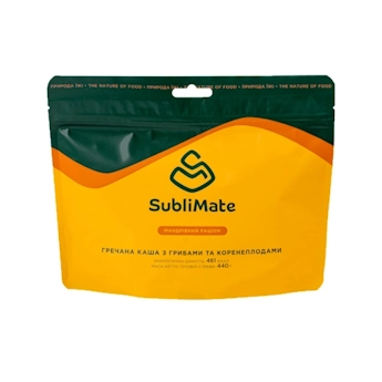 Сублімовані продукти SubliMate Гречана каша з грибами та коренеплодами - Фото 1 Сублімовані продукти SubliMate Гречана каша з грибами та коренеплодами - изображение 1
