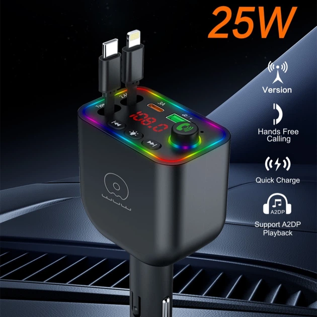 АЗП з FM-модулятором WUW-C237 black (6972573338177) - изображение 8