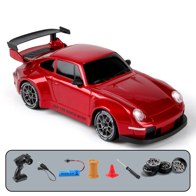 Машинка на радиоуправлении Porsche 911 красная для дрифта - Фото 2 Машинка на радиоуправлении Porsche 911 красная для дрифта - изображение 2