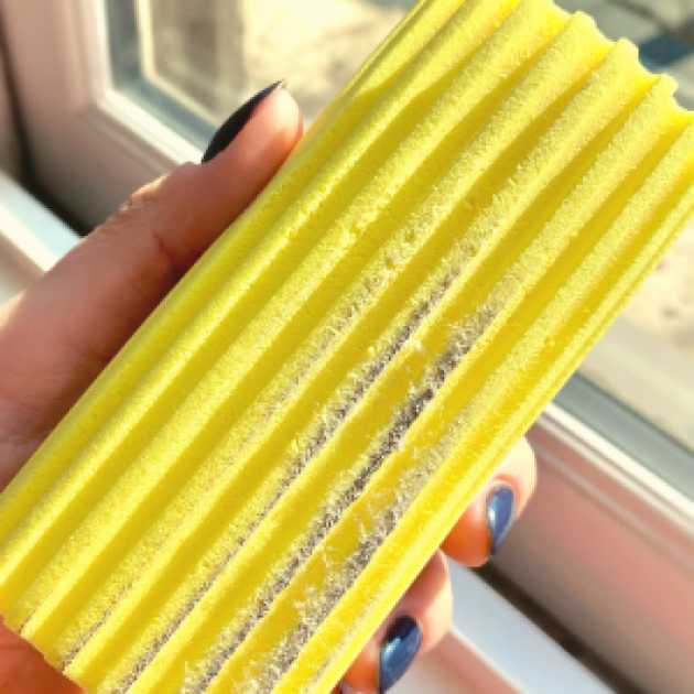 Губка універсальна Magic Duster Gray для прибирання пилу, миття та очищення поверхонь 11.5х5.5х4.5см Жовта - изображение 2