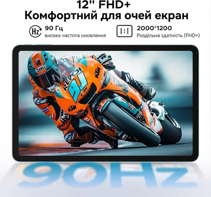 Планшет 12" 2K DOOGEE T36 8+24/256Gb 4G 2-SIM 8 ядер Android 15 8800 mAh Чорний (101680445) - зображення 2