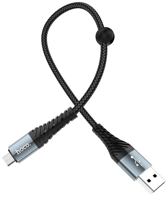 Кабель HOCO X38 Cool Charging Data Cable for Micro 0,25m. Black - изображение 2