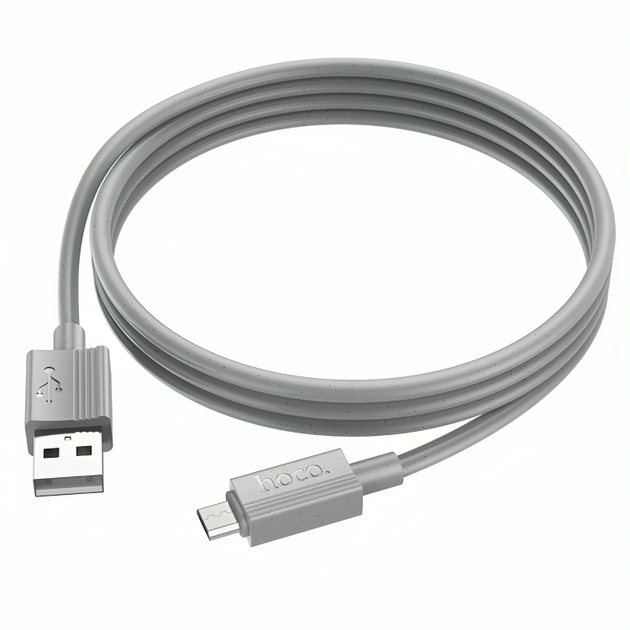 Кабель HOCO X107 Favor charging data cable Micro 3A/1m Gray - зображення 2