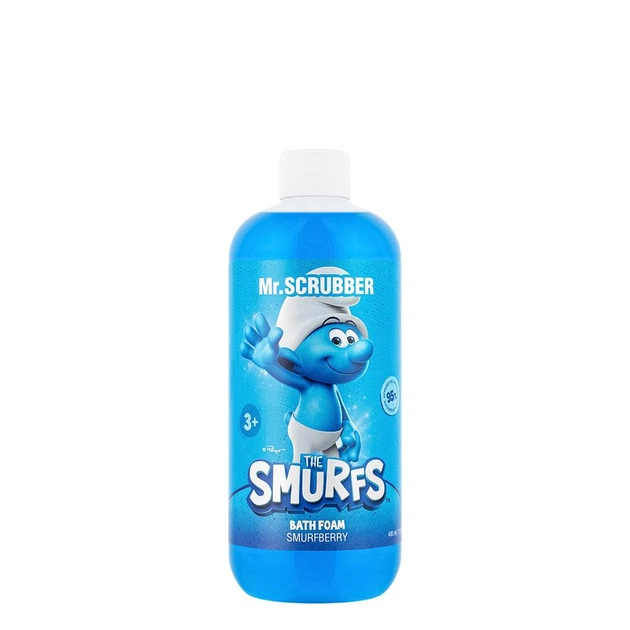 Піна для ванни Mr.SCRUBBER The Smurfs Bath Foam Smurfberry для веселого очищення шкіри з ягідним ароматом 400 мл - Фото 1 Піна для ванни Mr.SCRUBBER The Smurfs Bath Foam Smurfberry для веселого очищення шкіри з ягідним ароматом 400 мл - зображення 1