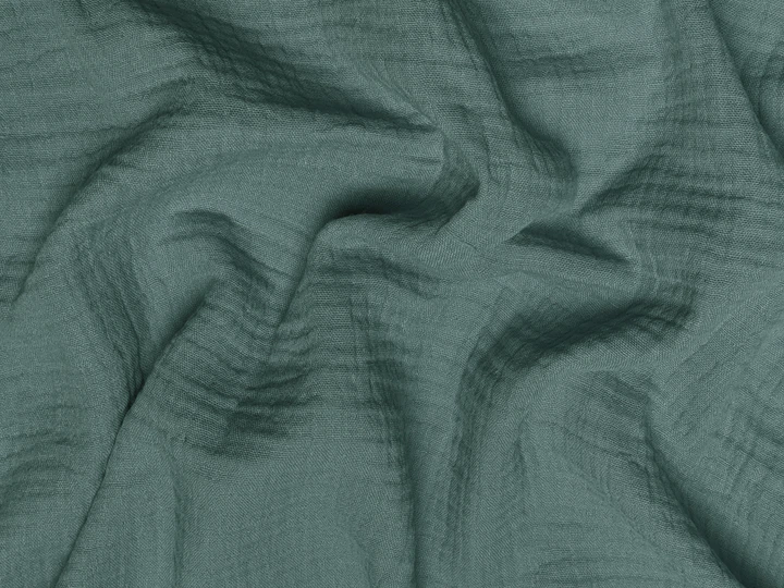 Ткань Муслин двухслойный полынь, пог. м. (м61, 2512017, к191) - изображение 3