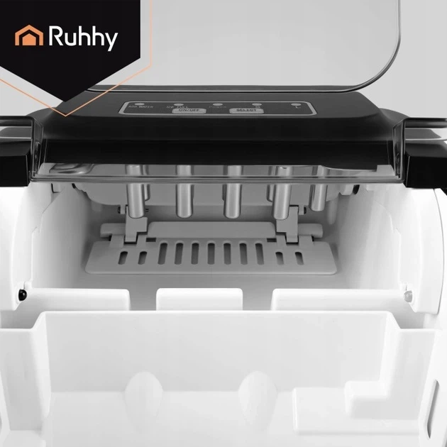 Льдогенератор Ruhhy 1.2 л для дома и офиса, 12 кг льда в сутки, 2 размера кубиков, цикл 6–13 мин (27709) - изображение 8