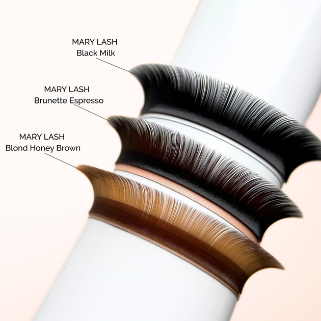 Ресницы для наращивания MARY LASH 0,10 Black Classic lashes изгиб M Mix 6–12 - изображение 6