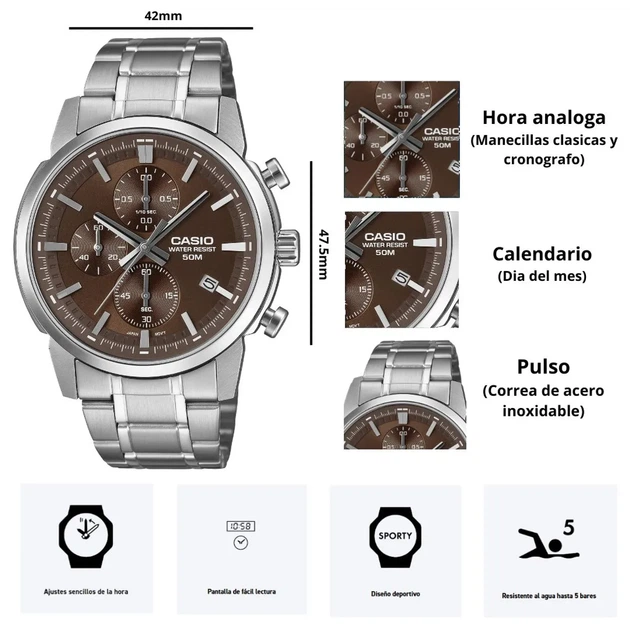 Наручний годинник CASIO MTP-E510D-5AVDF - изображение 7