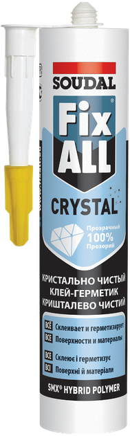 Клей-герметик FIX ALL Crystal 125мл - Фото 2 Клей-герметик FIX ALL Crystal 125мл - зображення 2