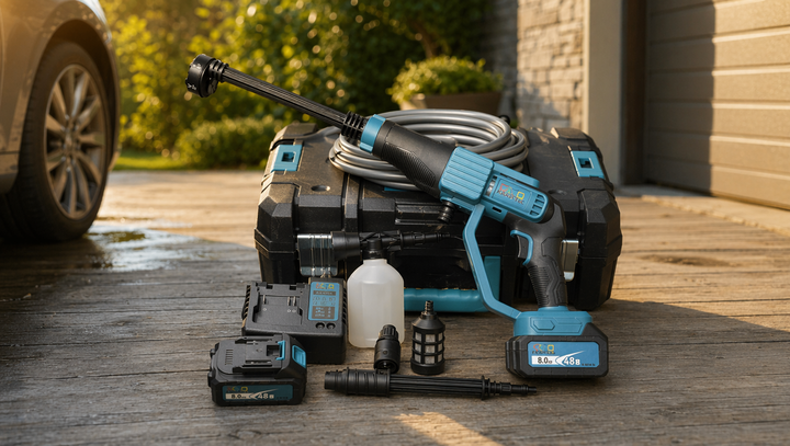 Аккумуляторная портативная мойка Krafftec Germany PRO, 48V, 8 Ah - изображение 5