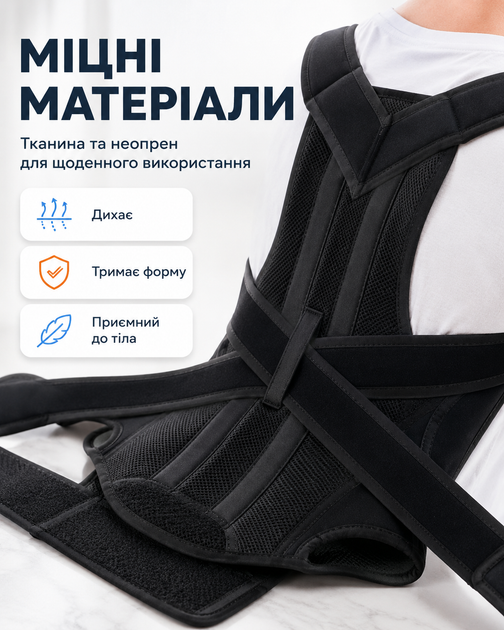 Корректор для коррекции осанки ортопедический корсет для разгрузки позвоночника и выравнивания спины BRS - изображение 4