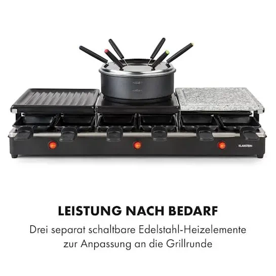 Гриль раклет из фондю Klarstein Fonduelette XL 3в1 12 человек 1650W (10035220) - изображение 5