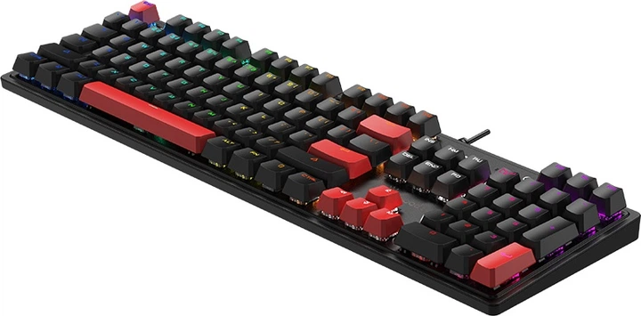 Клавіатура дротова A4Tech Bloody S520N BLMS Red Plus USB Fire Black (A4TKLA47737) - зображення 7