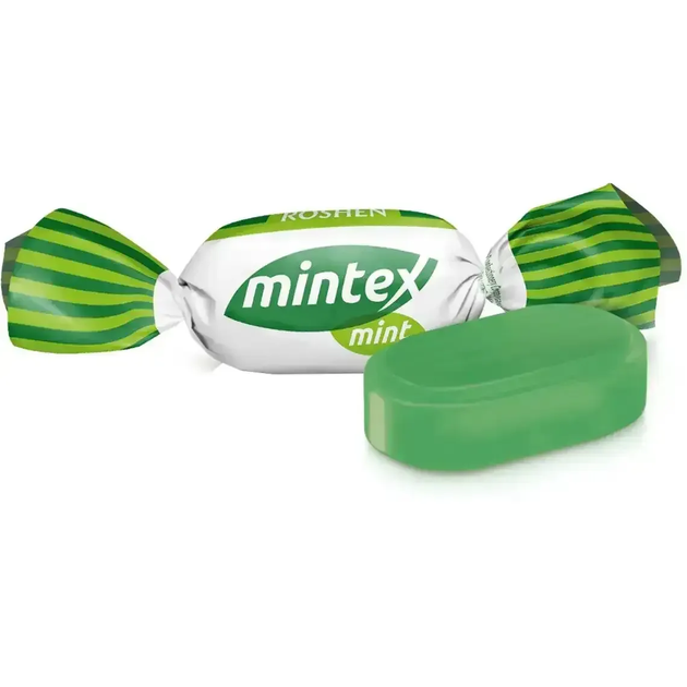 Карамель Roshen «Mintex Mint» льодяникова з м'ятою й ментолом, вагова, 100 г - Фото 1 Карамель Roshen «Mintex Mint» льодяникова з м'ятою й ментолом, вагова, 100 г - изображение 1