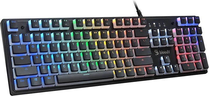 Клавіатура дротова A4Tech Bloody S520N BLMS Red Plus USB Pudding Black (A4TKLA47788) - зображення 2