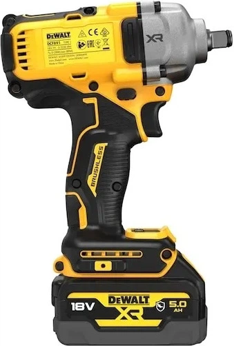 Акумуляторний ударний гайковерт DeWalt 18V XR 1/2" 812 Нм з 2 акумуляторами 5 Аг (DCF891P2G-QW) - зображення 4