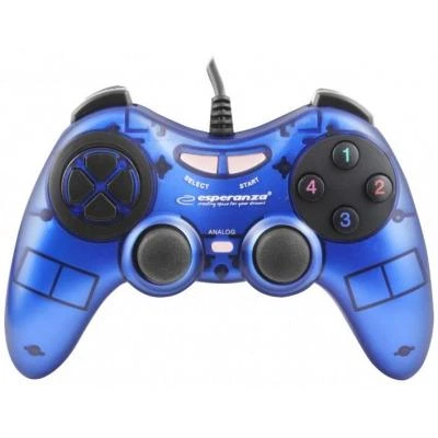 Джойстик ESPERANZA GAMEPAD PC USB FIGHTER Black/Blue EGG105 - изображение 3